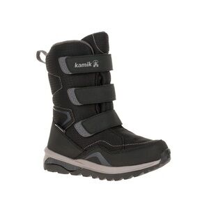 Size 6 Youth Kamik Black and Gray Kids Snow Boots